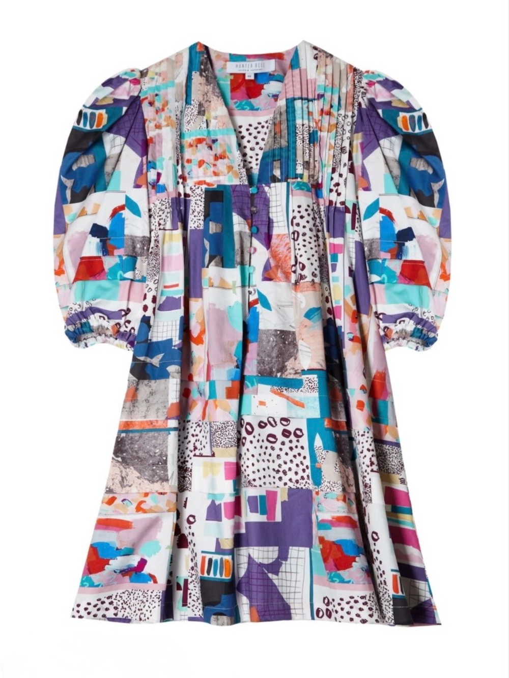 NWOT Hunter Bell Jenkins Mini Dress in Patchwork in a size XS